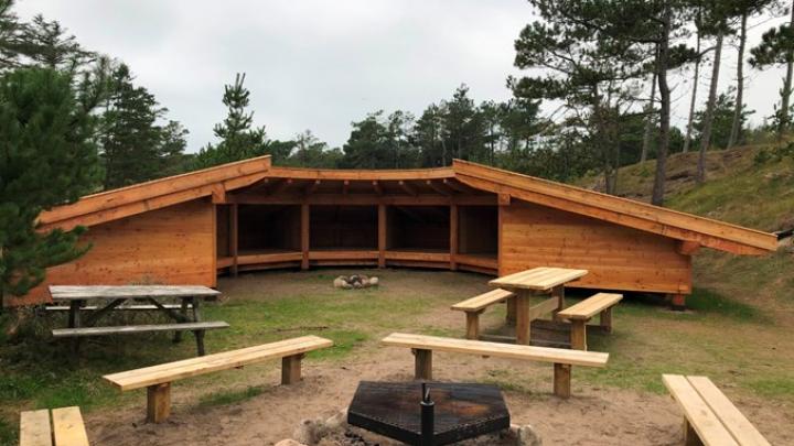 Den nye shelter ved Lodbjerg Fyr