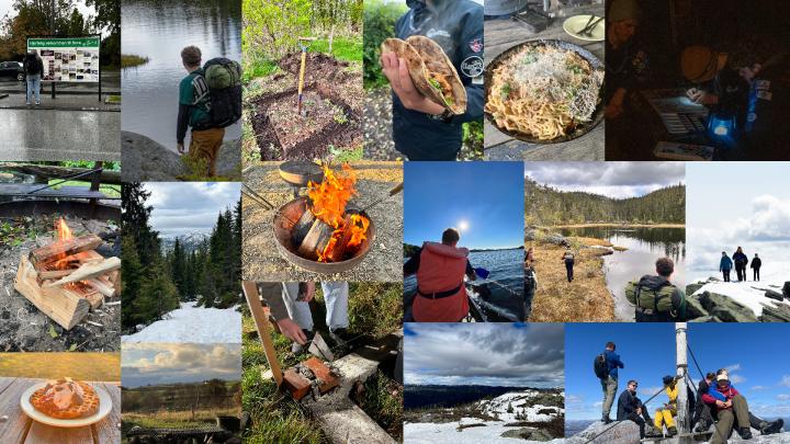 Fotocollage af Klanens oplevelser, projekter og ture