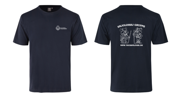 Digital mockup af T-shirten